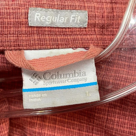 Men's Cotton Columbia Short Sleeve Button Up Shirt Size Large (L) - Picture 4 of 6